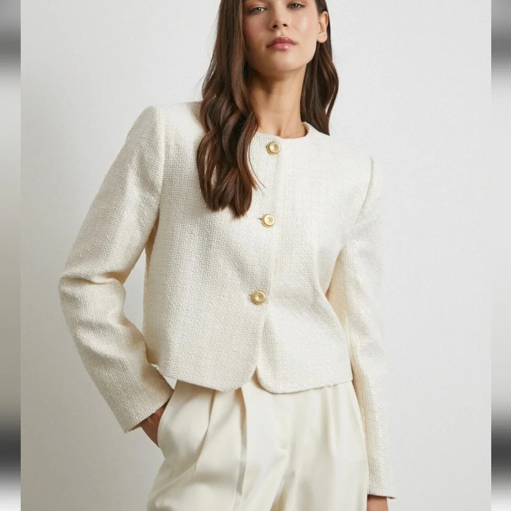 ZARA Textured Tweed Blazer Size XL